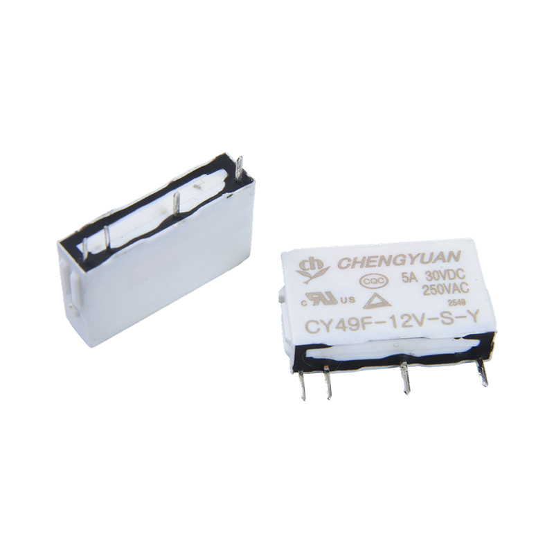 CY49F Relæ, Slim Power Relæ, 49F Relæ, Signal Relæ, 4PIN PCB 5A 0,12W Lille Relæ.