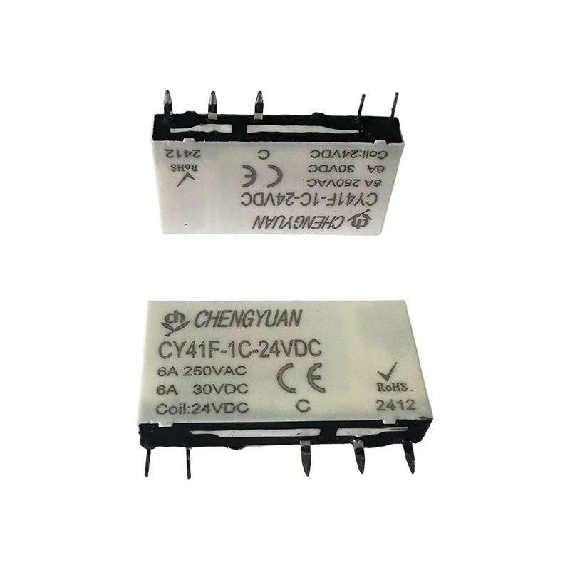 CY41F Relæ, Slim Power Relæ, 41F Relæ, Signal Relæ, 5PIN PCB 6A Lille Relæ.